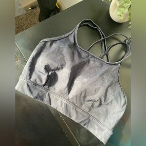 Navy blue womens sports bra size small